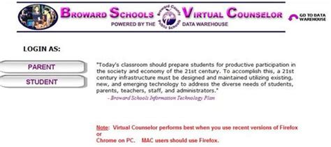 virtual counselor broward|broward virtual counselor student login.